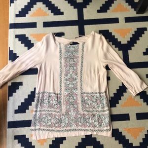 Pink Lauren Conrad crepe blouse